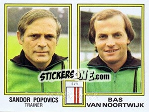 Sticker Sandor Popovics / Bas van Noortwijk - Voetbal 1980-1981 - Panini