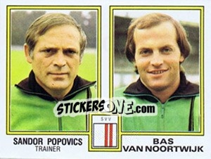 Sticker Sandor Popovics / Bas van Noortwijk - Voetbal 1980-1981 n. 407 - Panini