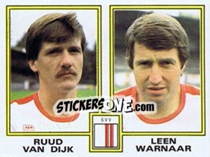 Sticker Ruud van Dijk / Leen Warnaar - Voetbal 1980-1981 - Panini