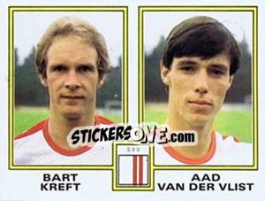Sticker Bart Kreft / Aad van der Vlist - Voetbal 1980-1981 - Panini