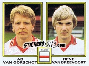 Sticker Ab van Ooerschot / Rene van Breevoort - Voetbal 1980-1981 n. 414 - Panini