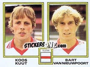 Sticker Koos Kuut / Bart van Nieuwpoort - Voetbal 1980-1981 n. 415 - Panini