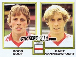 Sticker Koos Kuut / Bart van Nieuwpoort - Voetbal 1980-1981 - Panini