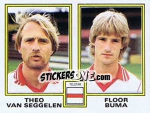 Sticker Theo van Seggelen / Floor Buma - Voetbal 1980-1981 n. 417 - Panini