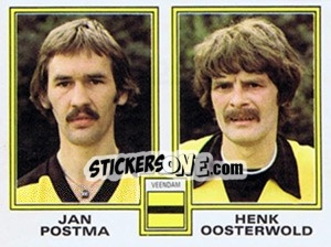 Sticker Jan Postma / Henk Oosterwold - Voetbal 1980-1981 n. 422 - Panini