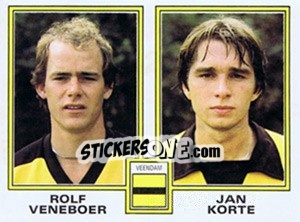 Sticker Rolf Veneboer / Jan Korte - Voetbal 1980-1981 - Panini