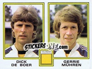 Sticker Dick de Boer / Gerrie Muhren - Voetbal 1980-1981 - Panini