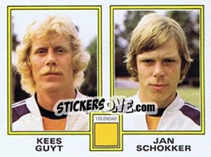 Sticker Kees Guyt / Jan Schokker - Voetbal 1980-1981 n. 439 - Panini