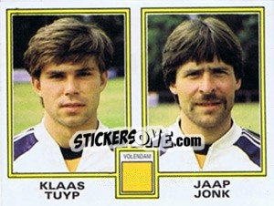 Sticker Klaas Tuip / Jaap Jonk - Voetbal 1980-1981 n. 440 - Panini