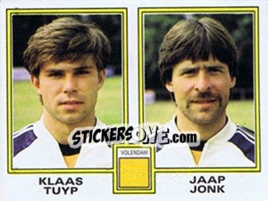 Cromo Klaas Tuip / Jaap Jonk - Voetbal 1980-1981 - Panini