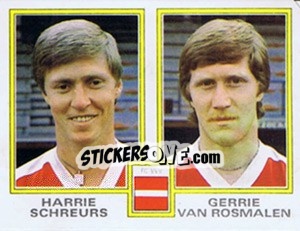 Cromo Harrie Schreurs / Gerrie van Rosmalen - Voetbal 1980-1981 - Panini