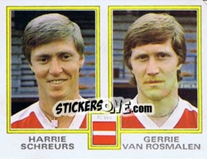 Sticker Harrie Schreurs / Gerrie van Rosmalen - Voetbal 1980-1981 n. 445 - Panini