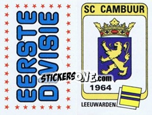 Sticker Logo Eerste Divisie / Badge SC Cambuur - Voetbal 1983-1984 - Panini