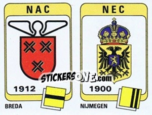 Sticker Badge NAC / Badge NEC - Voetbal 1983-1984 - Panini