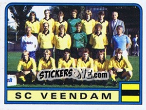Sticker Team SC Veendam - Voetbal 1983-1984 - Panini