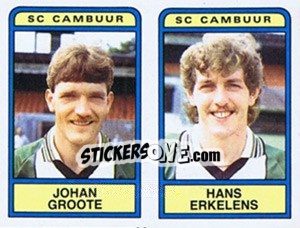 Cromo Johan Groote / Hans Erkelens - Voetbal 1983-1984 - Panini