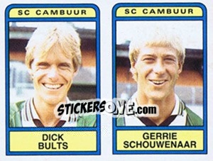 Sticker Dick Bults / Gerrie Schouwenaar - Voetbal 1983-1984 - Panini