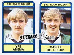 Sticker Ype Anema / Carlo de Leeuw - Voetbal 1983-1984 n. 341 - Panini