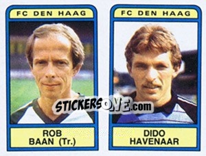 Sticker Rob Baan / Dido Havenaar - Voetbal 1983-1984 n. 343 - Panini