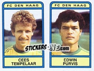 Sticker Cees Tempelaar / Edwin Purvis - Voetbal 1983-1984 n. 345 - Panini