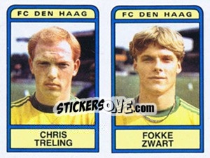 Cromo Chris Treling / Fokke Zwart - Voetbal 1983-1984 - Panini