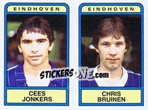 Sticker Cees Jonkers / Chris Bruinen - Voetbal 1983-1984 n. 351 - Panini