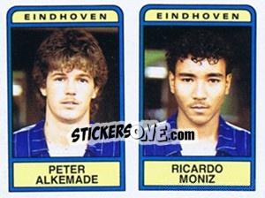 Sticker Peter Alkemade / Ricardo Moniz - Voetbal 1983-1984 - Panini