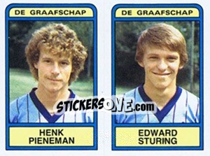 Sticker Henk Pieneman / Edward Sturing - Voetbal 1983-1984 n. 356 - Panini
