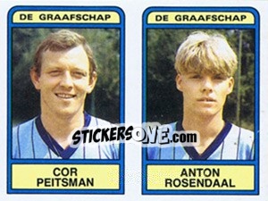 Cromo Cor Peitsman / Anton Rosendal - Voetbal 1983-1984 - Panini