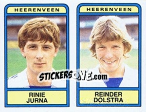 Cromo Rinie Jurna / Reinder Dolstra - Voetbal 1983-1984 - Panini