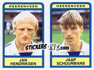 Sticker Jan Hendriksen / Jaap Schuurmans - Voetbal 1983-1984 - Panini