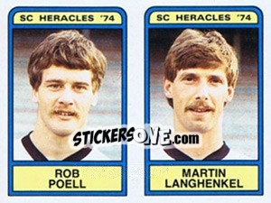 Sticker Rob Poell / Martin Langhenkel - Voetbal 1983-1984 - Panini