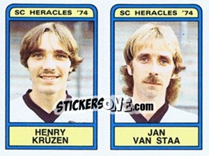 Sticker Henry Kruzen / Jan van Staa - Voetbal 1983-1984 n. 370 - Panini
