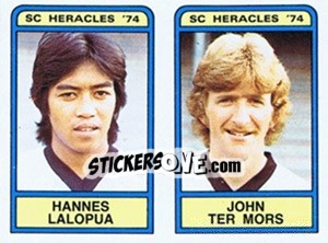 Sticker Hannes Lalopua / John ter Mors - Voetbal 1983-1984 n. 371 - Panini