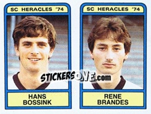 Sticker Hans Bossink / Rene Brandes - Voetbal 1983-1984 - Panini