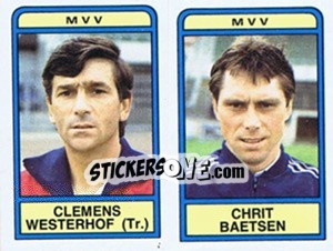Sticker Clemens Westerhof / Chrit Baetsen - Voetbal 1983-1984 n. 373 - Panini
