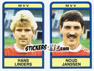 Cromo Hans Linders / Noud Janssen - Voetbal 1983-1984 - Panini
