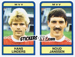 Sticker Hans Linders / Noud Janssen - Voetbal 1983-1984 n. 375 - Panini