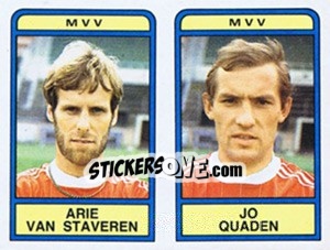 Sticker Arie van Staveren / Jo Quaden - Voetbal 1983-1984 - Panini