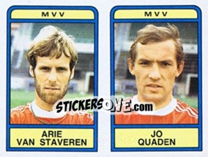 Sticker Arie van Staveren / Jo Quaden - Voetbal 1983-1984 n. 378 - Panini