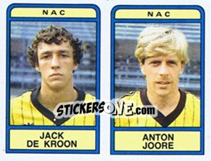 Cromo Jack de Kroon / Anton Joore - Voetbal 1983-1984 - Panini