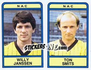 Cromo Willy Janssen / Ton Smits - Voetbal 1983-1984 - Panini