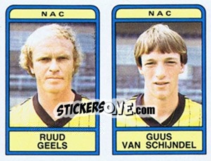Sticker Ruud Geels / Guus van Schijndel - Voetbal 1983-1984 n. 384 - Panini
