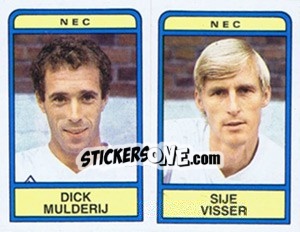 Sticker Dick Mulderij / Sije Visser - Voetbal 1983-1984 n. 386 - Panini