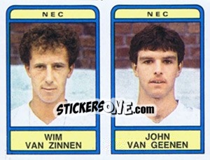 Sticker Wim van Zinnen / John van Geenen - Voetbal 1983-1984 - Panini