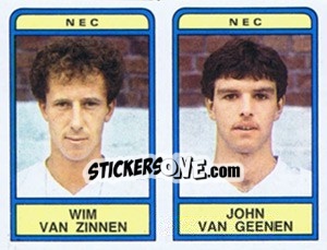 Sticker Wim van Zinnen / John van Geenen - Voetbal 1983-1984 n. 389 - Panini