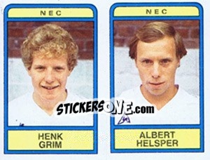 Sticker Henk Grim / Albert Helsper - Voetbal 1983-1984 n. 390 - Panini