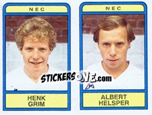 Sticker Henk Grim / Albert Helsper - Voetbal 1983-1984 - Panini