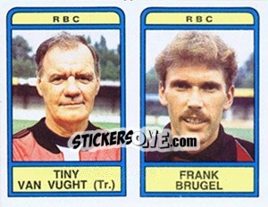 Sticker Tiny van Vught / Frank Brugel - Voetbal 1983-1984 - Panini