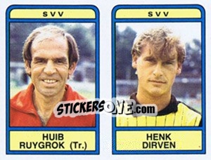 Sticker Huib Ruygrok / Henk Dirven - Voetbal 1983-1984 - Panini